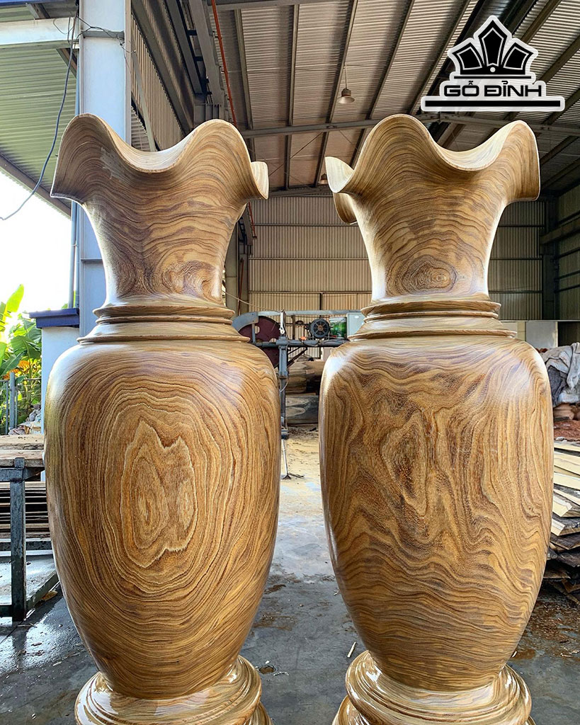 Lục Bình Gỗ Cẩm Vàng Cao 180 Đường Kính 58 (cm)