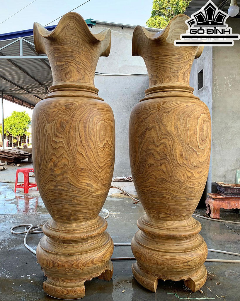 Lục Bình Gỗ Cẩm Vàng Cao 180 Đường Kính 58 (cm)