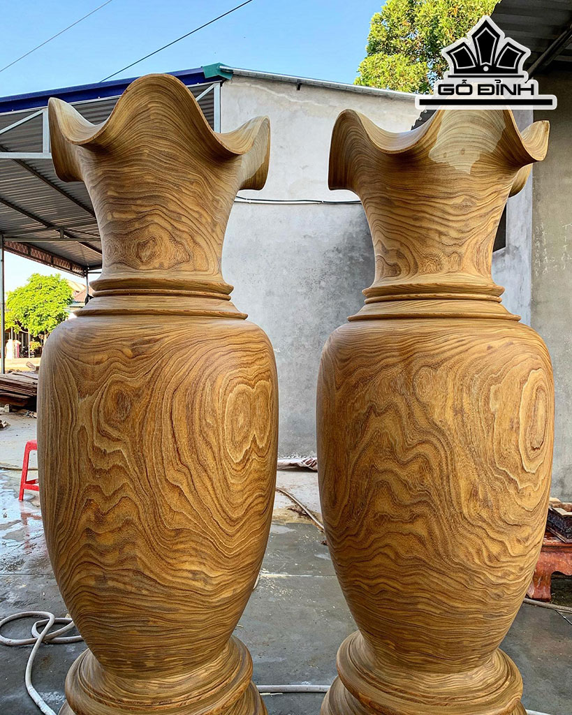 Lục Bình Gỗ Cẩm Vàng Cao 180 Đường Kính 58 (cm)