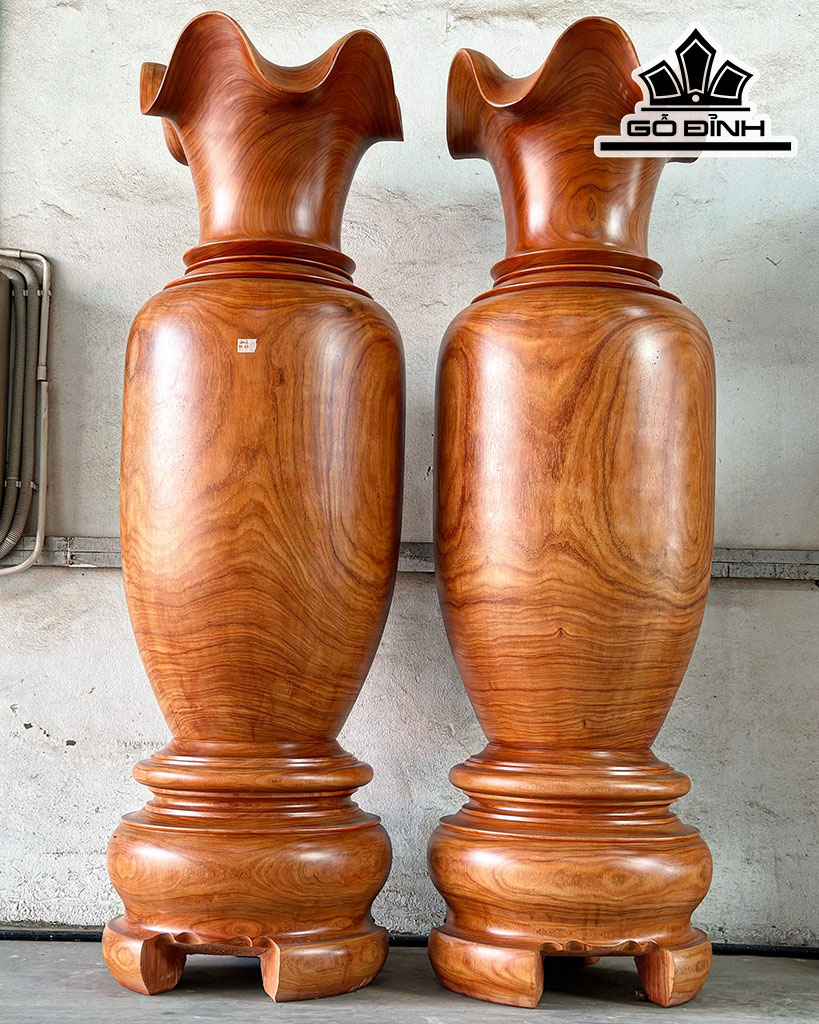 Lục Bình Gỗ Cẩm Vàng Cao 220 Đường Kính 67 (cm)