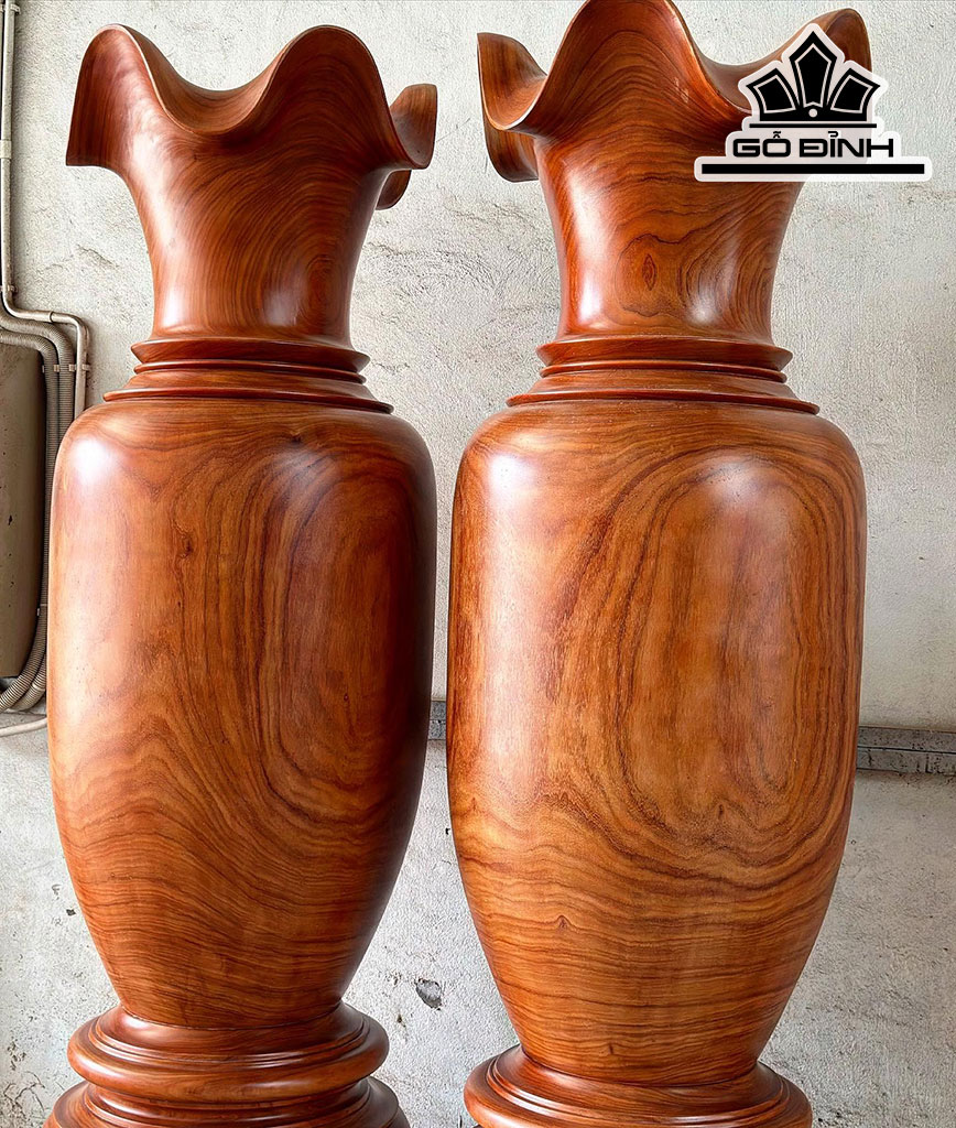 Lục Bình Gỗ Cẩm Vàng Cao 220 Đường Kính 67 (cm)