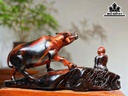 Tiểu Đồng Chăn Trâu Thổi Sáo Gỗ Trắc Cao 15 Ngang 31 Sâu 8 (cm)