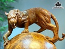 Tượng Báo Săn Mồi Gỗ Nu Hương Cao 47 Ngang 38 Sâu 30 (cm)