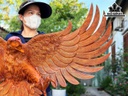 Tượng Đại Bàng Gỗ Hương Ngang 125 Cao 65 Sâu 35 (cm)