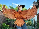 Tượng Đại Bàng Gỗ Hương Ngang 125 Cao 65 Sâu 35 (cm)