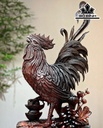Tượng Gà Trống Gỗ Trắc Cao 58 Ngang 25 Sâu 14 (cm)