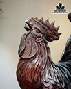 Tượng Gà Trống Gỗ Trắc Cao 58 Ngang 25 Sâu 14 (cm)