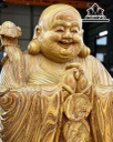 Tượng Phật Di Lặc Chúc Phúc Gỗ Cẩm Vàng Cao 180 Ngang 66 Sâu 60 (cm)