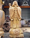 Tượng Phật Di Lặc Chúc Phúc Gỗ Cẩm Vàng Cao 180 Ngang 66 Sâu 60 (cm)