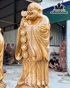 Tượng Phật Di Lặc Chúc Phúc Gỗ Cẩm Vàng Cao 200 Đường Kính 60 (cm)