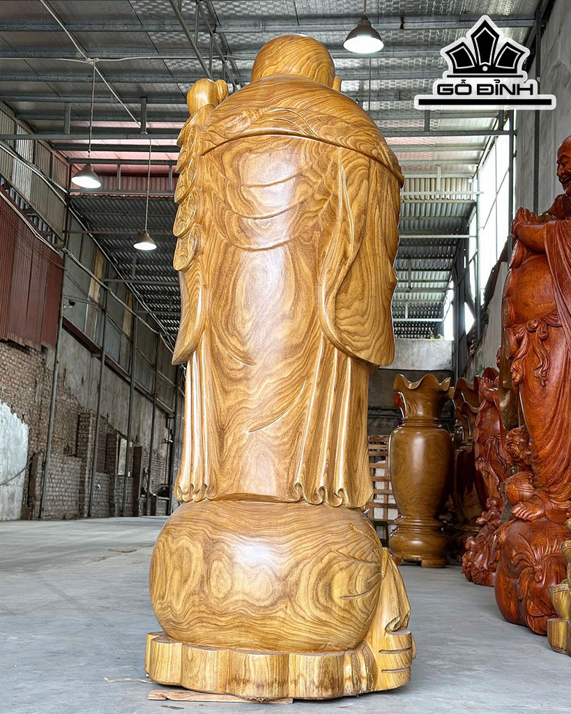 Tượng Phật Di Lặc Chúc Phúc Gỗ Cẩm Vàng Cao 200 Ngang 74 Sâu 65 (cm)