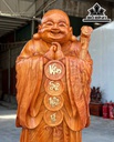 Tượng Phật Di Lặc Chúc Phúc Gỗ Hương Cao 154 Ngang 54 Sâu 57 (cm)