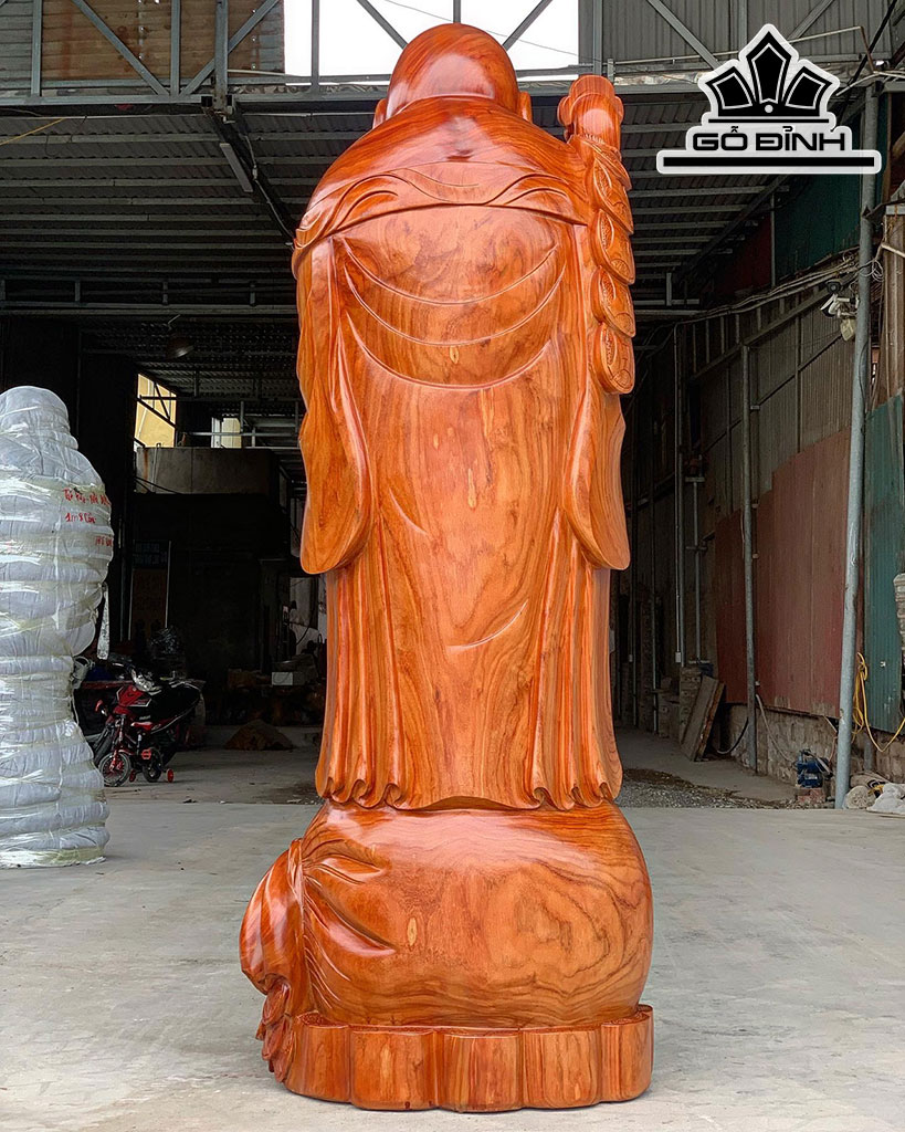 Tượng Phật Di Lặc Chúc Phúc Gỗ Hương Cao 180 Ngang 68 Sâu 55 (cm)