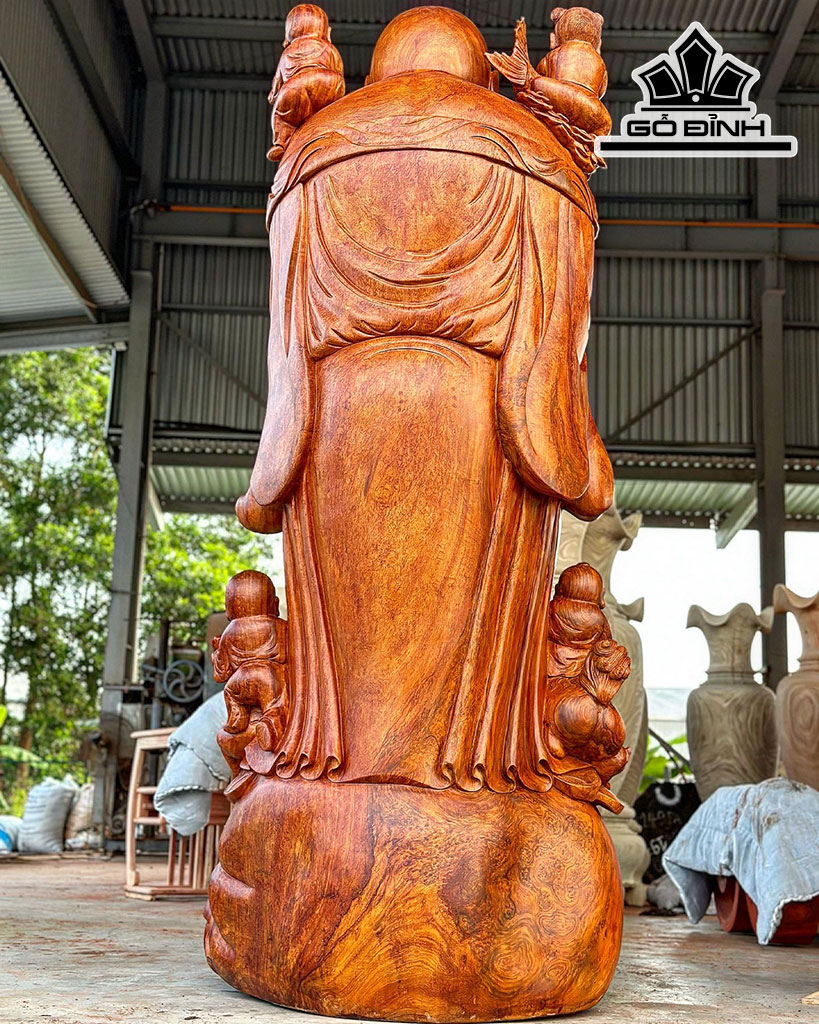 Tượng Phật Di Lặc Chúc Phúc Gỗ Hương Cao 240 Ngang 103 Sâu 80 (cm)