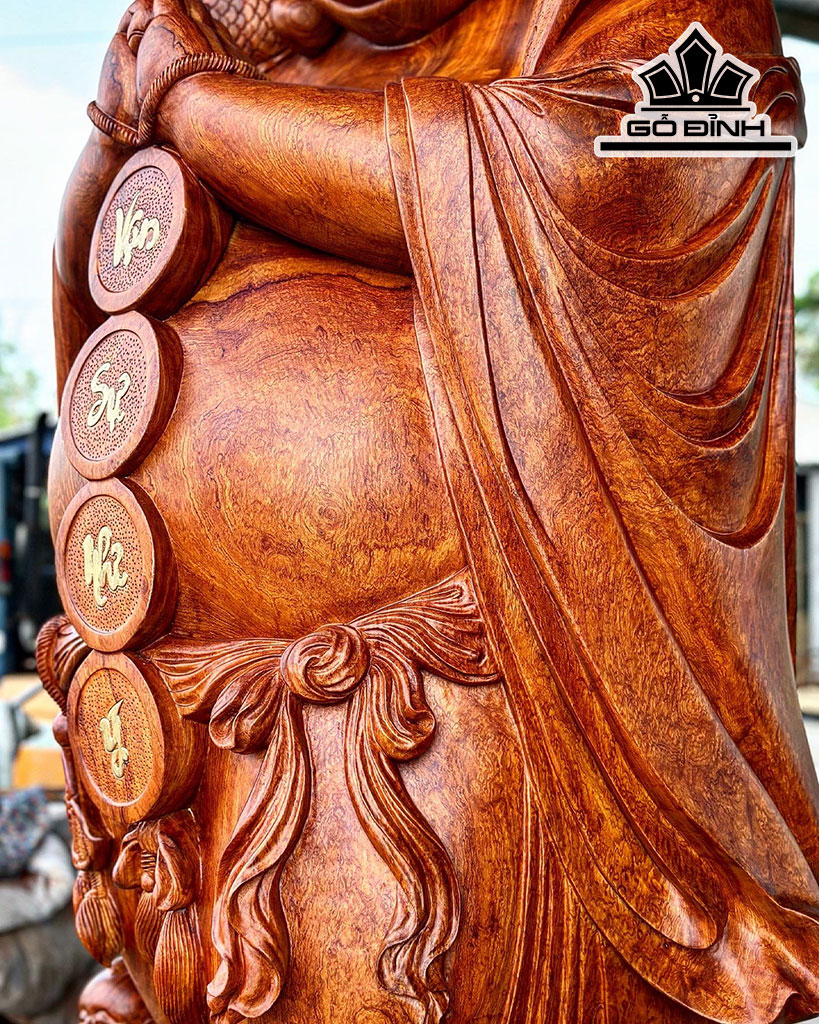 Tượng Phật Di Lặc Chúc Phúc Gỗ Hương Cao 240 Ngang 103 Sâu 80 (cm)