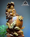 Tượng Phật Di Lặc Gỗ Hương Cao 63 Ngang 36 Sâu 22 (cm)