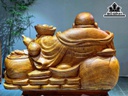 Tượng Phật Di Lặc Gỗ Hương Cao 63 Ngang 97 Sâu 65 (cm)