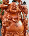 Tượng Phật Di Lặc Gỗ Nu Hương Cao 200 Ngang 77 Sâu 55 (cm)