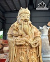 Tượng Phúc Lộc Thọ (Tam Đa) Gỗ Cẩm Vàng Cao 200 Ngang 68 Sâu 65 (cm)