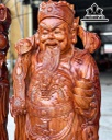 Tượng Phúc Lộc Thọ (Tam Đa) Gỗ Trắc Cao 128 Ngang 38 Sâu 33 (cm)