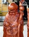 Tượng Phúc Lộc Thọ (Tam Đa) Gỗ Trắc Cao 128 Ngang 38 Sâu 33 (cm)