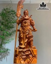 Tượng Quan Công Gỗ Hương Ngang 100 Cao 36 Sâu 24 (cm)