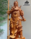 Tượng Quan Công Gỗ Hương Ngang 100 Cao 36 Sâu 24 (cm)