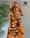 Tượng Quan Công Gỗ Hương Ngang 100 Cao 36 Sâu 24 (cm)