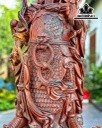 Tượng Quan Công Gỗ Trắc Cao 87 Ngang 53 Sâu 42 (cm)