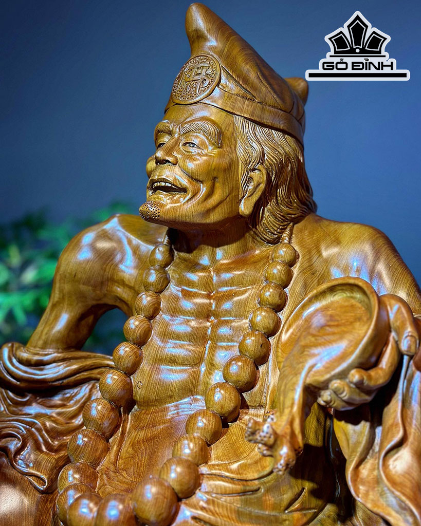 Tượng Tế Công Gỗ Ngọc Am Cao 100 Ngang 70 Sâu 60 (cm)