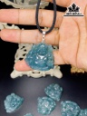 Mặt Dây Chuyền Di Lặc Đá Ngọc Lam (Turquoise) Cao 32,6 Ngang 36,6 (mm)