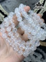 Vòng Tay Đá Thạch Anh Tóc Trắng Đường Kính Hạt 7,5-10,5 (mm)