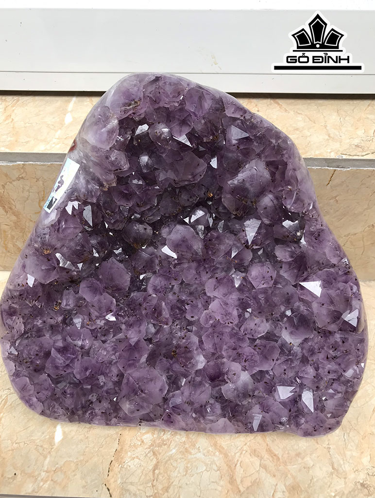 Tinh Thể Đá Thạch Anh Tím Cao 30 Ngang 30 Sâu 10 (cm)