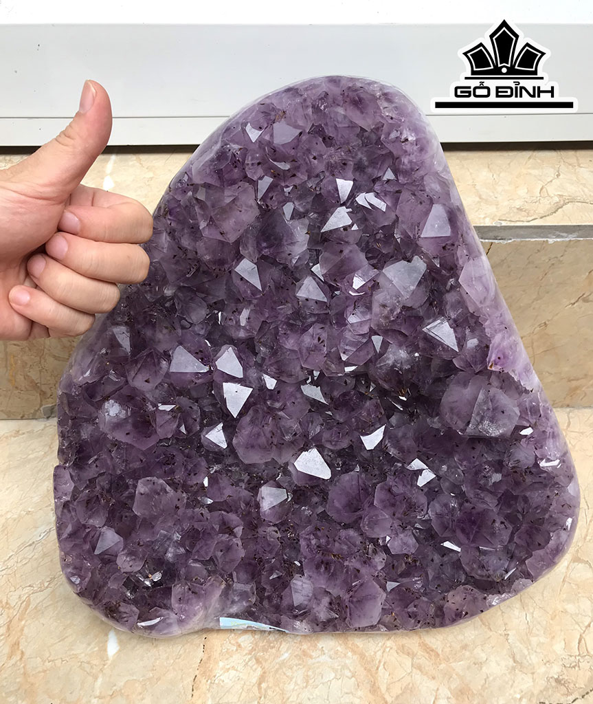 Tinh Thể Đá Thạch Anh Tím Cao 30 Ngang 30 Sâu 10 (cm)