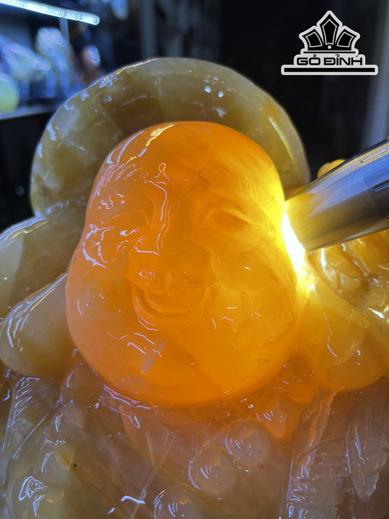 Tượng Di Lặc Đá Canxit Cao 39 Ngang 37 (cm) 33kg