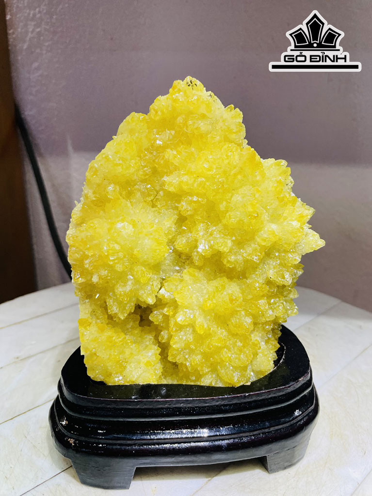 Tinh Thể Đá Thạch Anh Vàng Cao 20 Ngang 12 (cm) 1,5kg