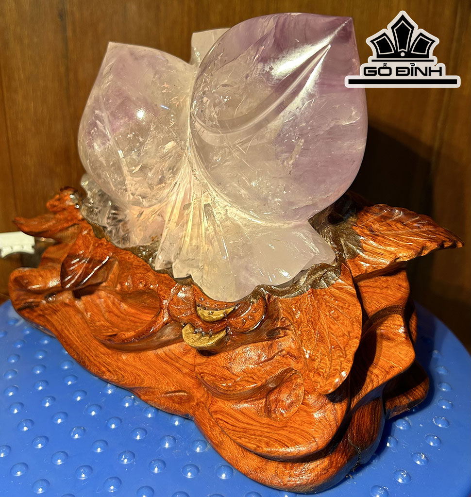 Đào Tiên Đá Thạch Anh Tím Cao 16 Ngang 18 (cm) 2,1kg