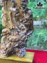 Tượng Phật Bà Quan Âm Gỗ Bách Xanh Cao 71 Ngang 35 Sâu 15 (cm)