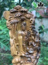 Tượng Phật Bà Quan Âm Gỗ Bách Xanh Cao 71 Ngang 35 Sâu 15 (cm)