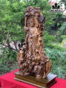 Tượng Phật Bà Quan Âm Gỗ Bách Xanh Cao 90 Ngang 47 Sâu 28 (cm)