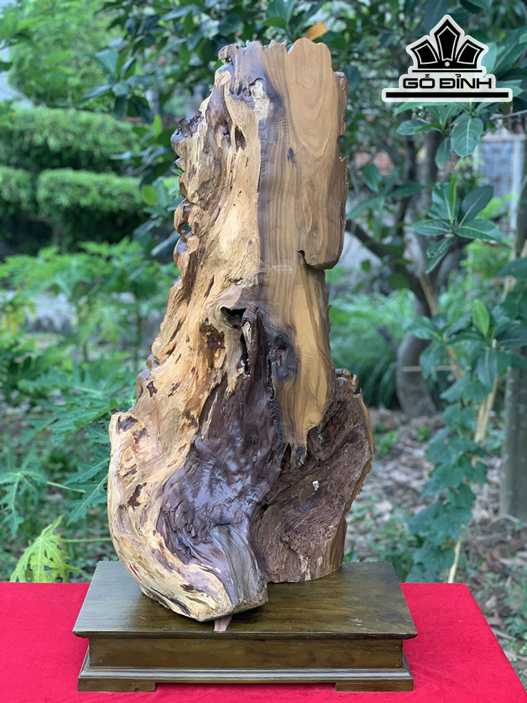 Tượng Phật Bà Quan Âm Gỗ Bách Xanh Cao 90 Ngang 47 Sâu 28 (cm)