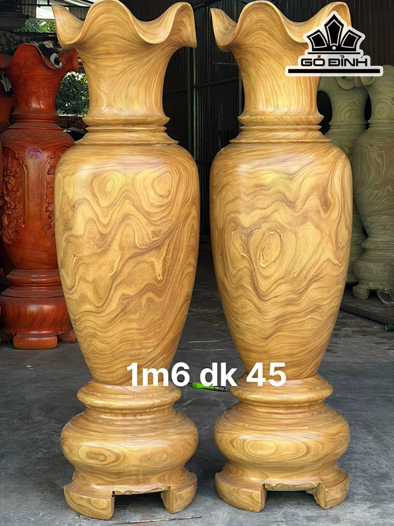 Lục Bình Gỗ Cẩm Vàng Cao 160 Đường Kính 45 (cm)