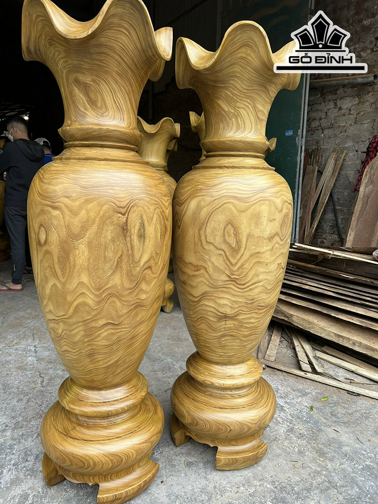 Lục Bình Gỗ Cẩm Vàng Cao 170 Đường Kính 50 (cm)