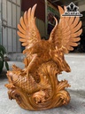 Tượng Đại Bàng Gỗ Hương Cao 74 Ngang 50 Sâu 28 (cm)