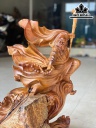 Tượng Đạt Ma Sư Tổ Gỗ Hương Cao 52 Ngang 40 Sâu 31 (cm)
