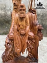Tượng Đạt Ma Sư Tổ Gỗ Hương Cao 75 Ngang 29 Sâu 30 (cm)
