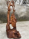 Tượng Đạt Ma Sư Tổ Gỗ Hương Cao 75 Ngang 29 Sâu 30 (cm)