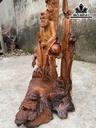 Tượng Đạt Ma Sư Tổ Gỗ Hương Cao 75 Ngang 29 Sâu 30 (cm)