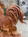Tượng Gà Trống Gỗ Hương Cao 61 Ngang 46 Sâu 20 (cm)