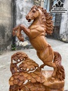 Tượng Ngựa Phong Thủy (Nhất Mã Phi Thiên) Gỗ Hương Cao 60 Ngang 32 Sâu 15 (cm)